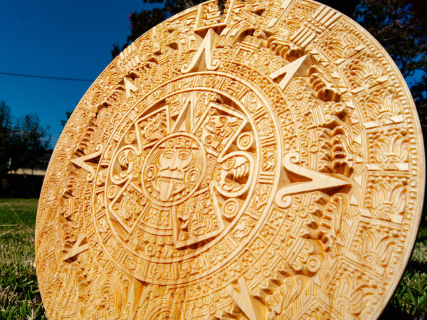 Calendário Azteca em madeira natural - Image 7