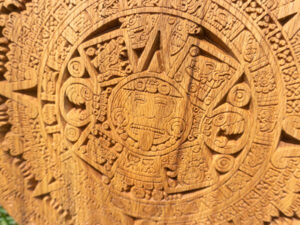 Calendário Azteca em madeira de carvalho - Image 5
