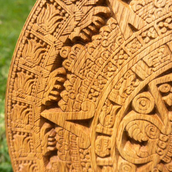 Calendário Azteca em madeira de carvalho - Image 6