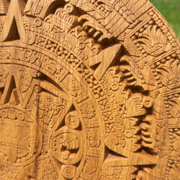 Calendário Azteca em madeira de carvalho - Image 7