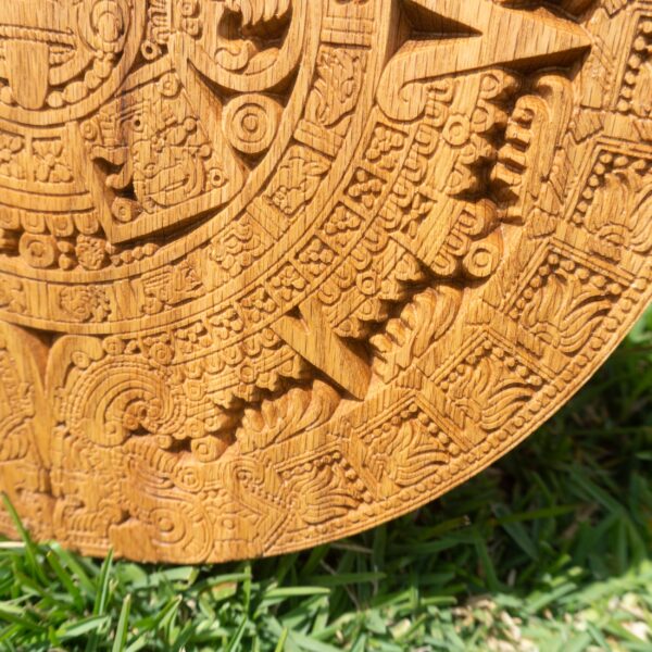 Calendário Azteca em madeira de carvalho - Image 8